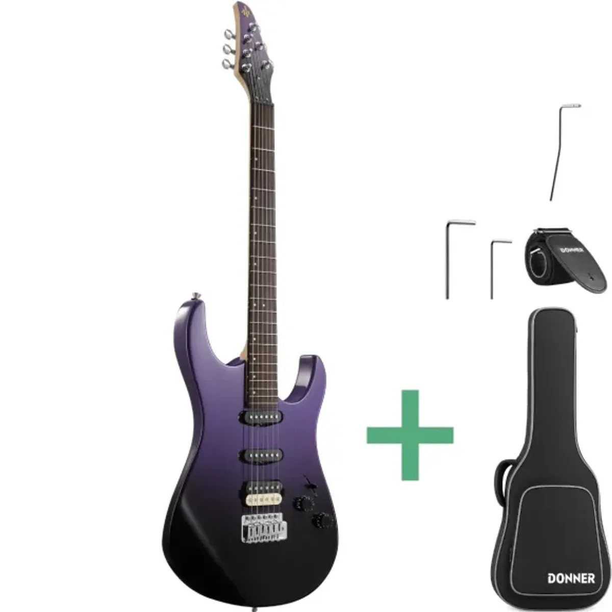 DONNER DMT-66 el-gitar midnight purple 